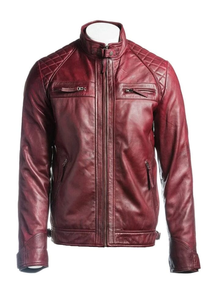 Maroon Leather Jacket