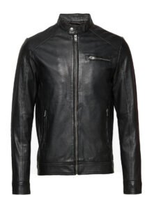 Gents Classic Black Leather Jacket