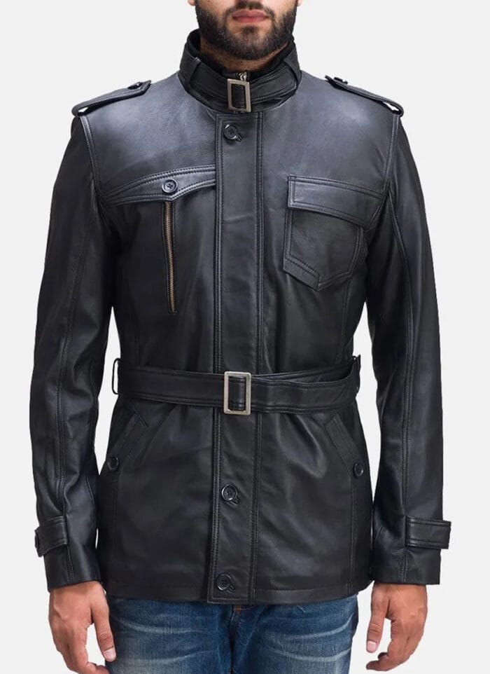 Belted Leather Jacket