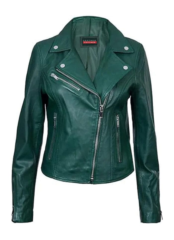 Classic Biker Style Leather Jacket for Women