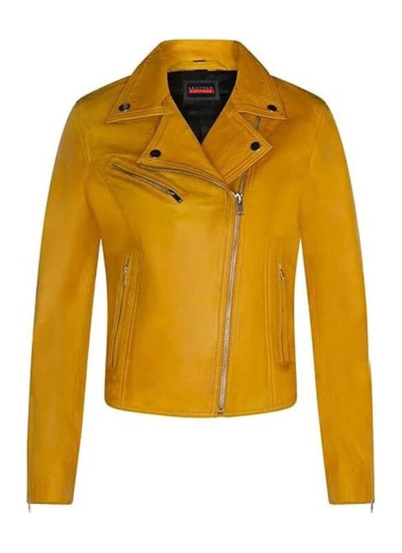 Real Leather Biker Jacket for Women