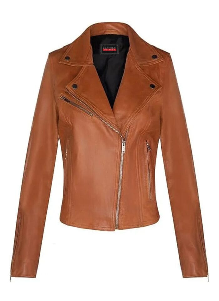 Women's Biker Style Leather Jacket