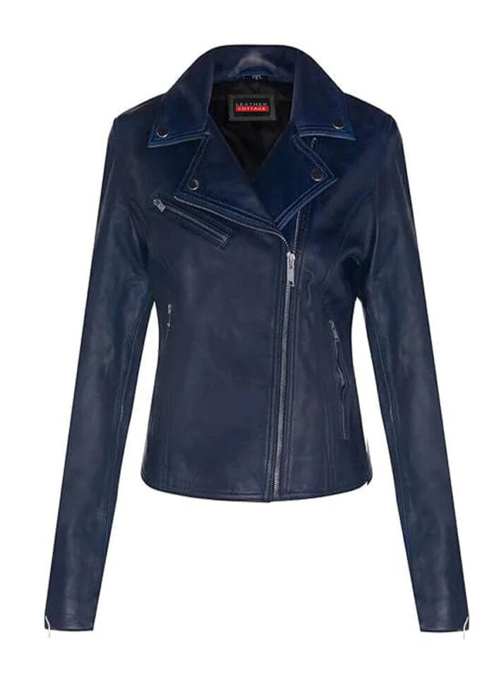 Women's Classic Leather Biker Jacket