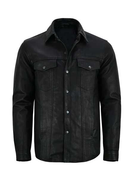 Men's Premium Lightweight Leather Shirt
