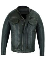 Men's Modern Utility Style Jacket in Lightweight Drum Dyed Dist