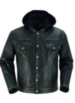 Men's Lightweight Drum Dyed Distressed Naked Lambskin Jacket
