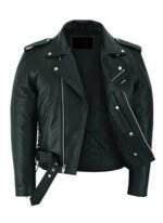 Economy Motorcycle Classic Biker Leather Jacket