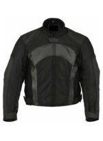 Leather Motorcycle Jacket with Removable Padding
