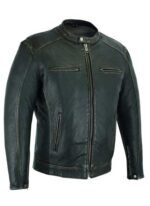 Men's Cruiser Jacket in Drum Dyed Distressed Naked