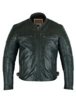 Men's Modern Crossover Scooter Jacket Gun Metal Brown