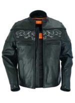 Men's Scooter Jacket Reflective Skulls