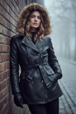 Women's Handmade Vintage Black Leather Blazer Jacket