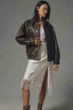 Women's Distressed Vintage Brown Leather Jacket