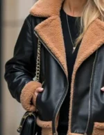 Women’s Black Shearling Lambskin Leather Jacket